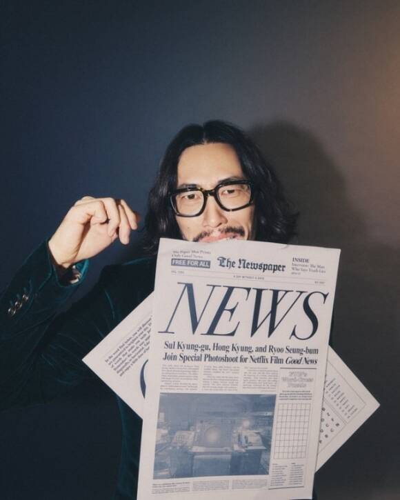 배우 류승범이 굿뉴스 속 박상현을 단순히 악역으로만 표현하고 싶지 않았다며 그를 위해 세세한 설정 등을 생각해 봤다고 밝혔다. /넷플릭스