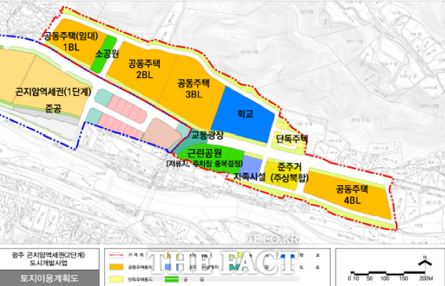 광주시 곤지암역세권 2단계 도시개발사업 구역 토지이용계획도 /경기도