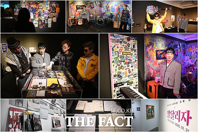 크라잉넛 데뷔 30주년 맞이 특별기획 전시 말달리자가 22일 오후 서울 마포구 상상마당에서 열린 가운데 크라잉넛의 소장품이 전시돼 있다. /박헌우 기자