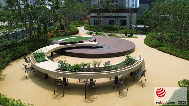 레드닷 디자인 어워드 수상작 팜핏 적용 현장 더샵 일산퍼스트월드. /포스코이앤씨