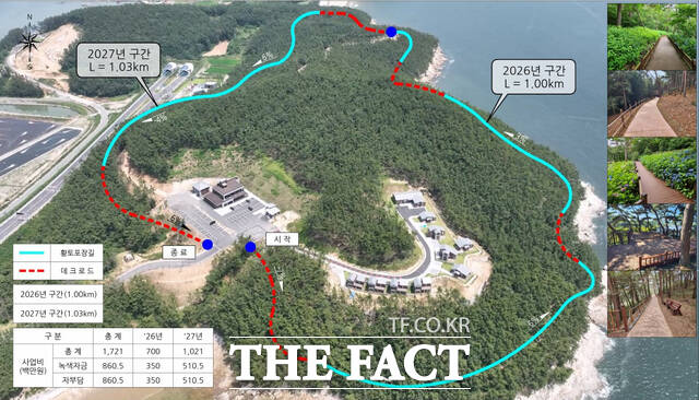 보령 원산도자연휴양림 무장애 나눔길 조성 사업 조감도. /충남도