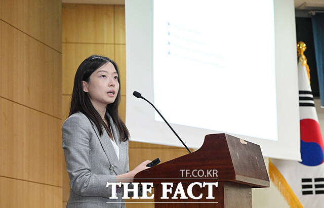 발표하는 정예림 미주리대 트루만 행정대학 교수.