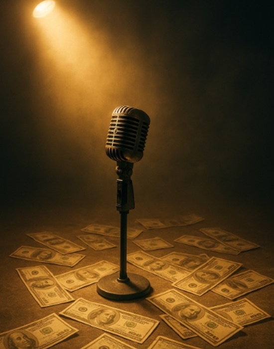 방송에서 돈 이야기는 언제나 자극적이다. 특히 화려했던 스타가 추락한 뒤 빚더미에 올랐다는 고백은 성공과 실패라는 극단적인 대비로 시청률을 보장한다는 이유로 재탕 삼탕 반복되고 있다. /AI 합성 이미지