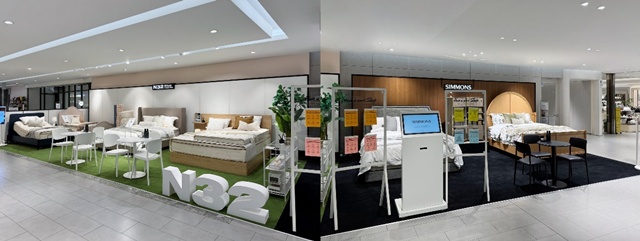 시몬스가 롯데백화점 인천점에서 팝업스토어를 연다. /시몬스