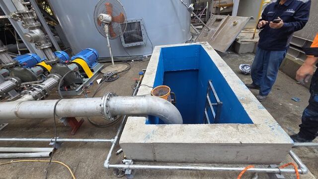 인명 사고가 발생한 경북 경주시 안강읍 A 야연 가공업체 지하 정화조 입구. / 경북소방본부