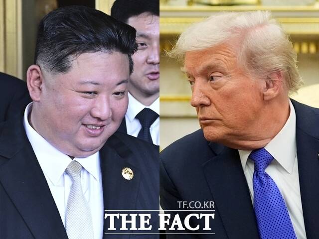 북한이 도널드 트럼프 미국 대통령(오른쪽)의 김정은 국무위원장 만남 제안 직후, 외교 실무 핵심 관계자의 출국 소식을 이틀 연속으로 전했다. 북한이 북미 정상 간 만남을 거부했다는 해석이 나온 가운데, 트럼프 대통령은 재차 김 위원장에게 만나자고 제안했다. /AP. 뉴시스