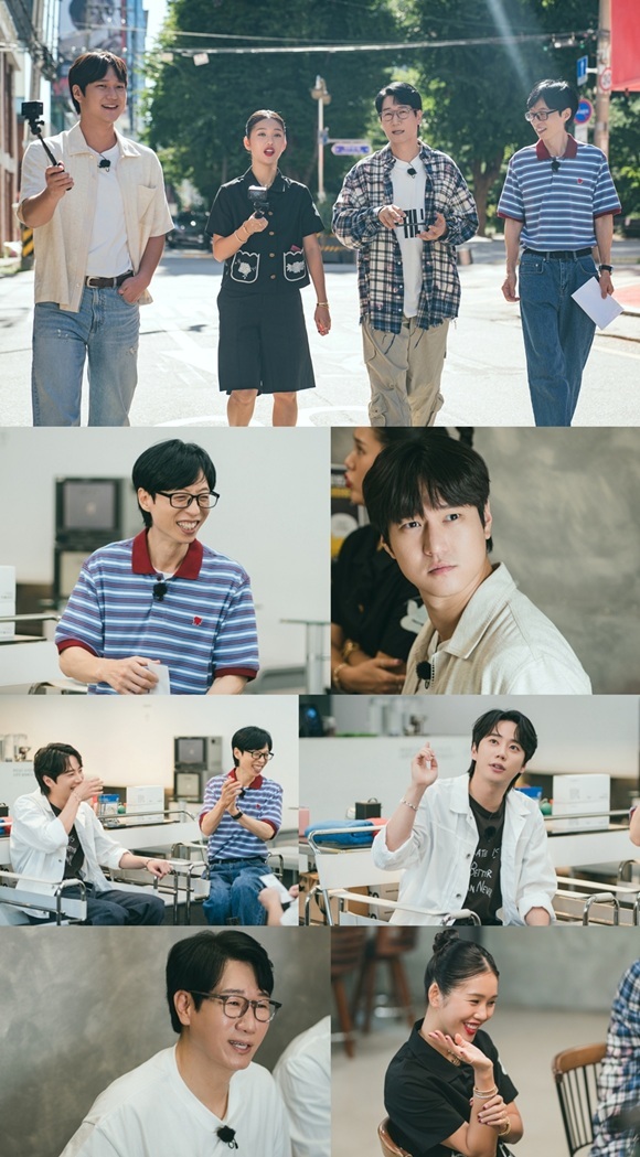 식스센스: 시티투어2에서 새롭게 멤버로 합류한 지석진을 비롯해 기존 멤버 유재석 고경표 미미가 활약한다. /tvN