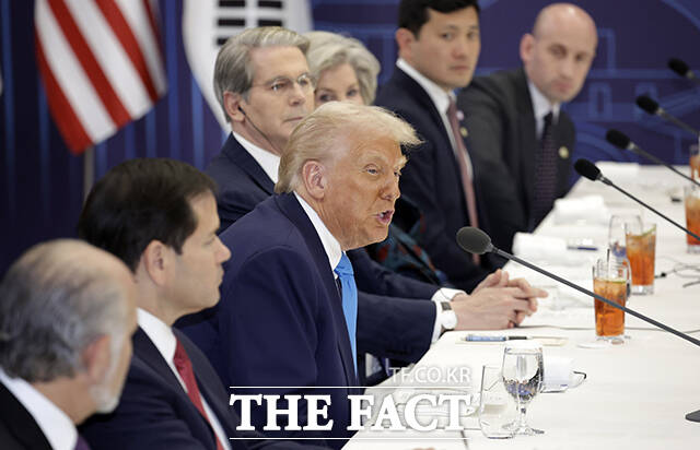 모두발언 하는 도널드 트럼프 미국 대통령. /APEC 2025 KOREA & 연합뉴스