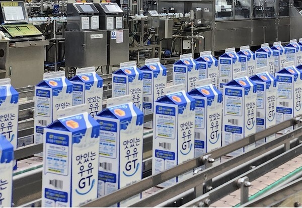 남양유업이 6년 만에 흑자 전환에 성공했다고 알리는 등 축포를 터뜨렸지만 정작 회사는 역성장에 처했다. 사진은 남양유업 맛있는우유GT를 생산하는 천안공장. /남양유업