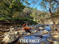  아산소방서, 가을철 산악사고 대비 합동훈련 실시