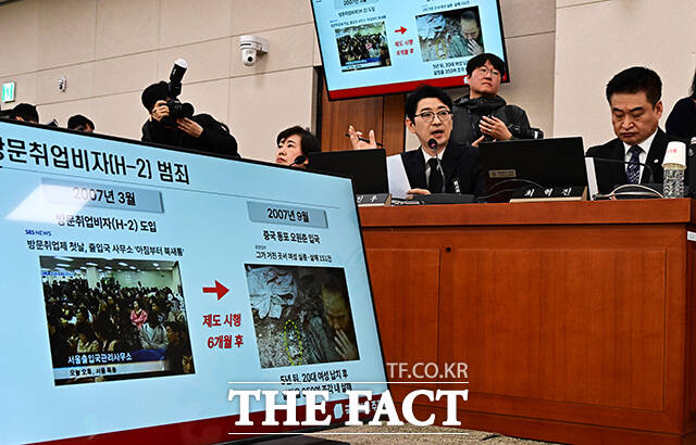 질의하는 주진우 국민의힘 의원.