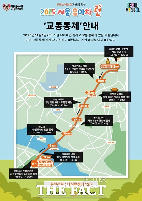 2025 서울 유아차 런(Run)’이 11월 1일(토) 광화문광장~여의도공원 일대에서 열린다./서울시