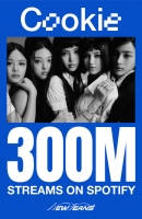  뉴진스 'Cookie' 3억 스트리밍 달성…통산 여덟 번째