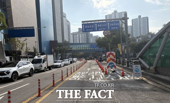 GS파워 열수송관 파열사고가 발생한 안양 범계역 인근 모습. /안양시