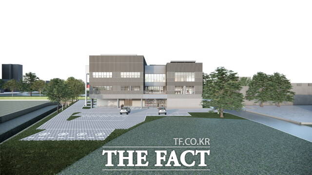 아산시 북부권 키즈앤맘센터 조감도. 육아·보육 복합시설로 조성돼 지역 가족 복지의 거점 역할을 할 전망이다. /아산시