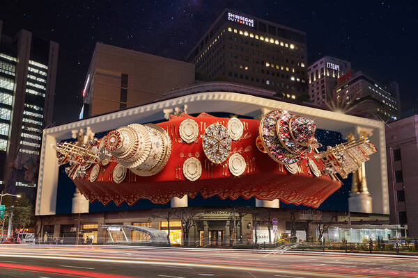 신세계백화점이 서울 소공로 본점 외벽을 활용해 만든 초대형 미디어 파사드 신세계스퀘어’를 통해 오는 7일부터 크리스마스 영상을 선보인다. /신세계백화점