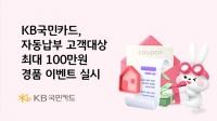  KB국민카드, 생활대금 자동납부 고객 대상 경품 행사 실시