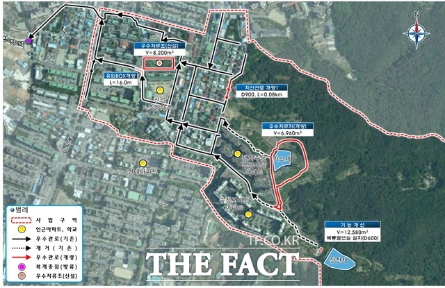 전주시는 완산구 평화동 신성공원 일대 침수 피해를 예방하기 위한 학소지구 우수저류시설 설치사업이 진행되고 있다고 밝혔다. /전주시