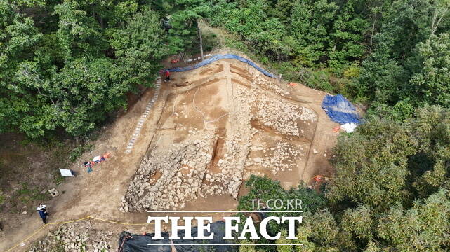 세종시 전동면 송성리 산24번지 ‘이성’ 4차 발굴조사 현장 전경. /세종시