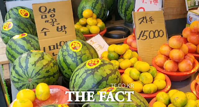 산지에서 소비지로 농산물이 바로 이동하는 온라인도매시장 직거래가 중소형 유통업체까지 확산되고 있다 사진은 서울의 한 전통시장 모습./더팩트DB