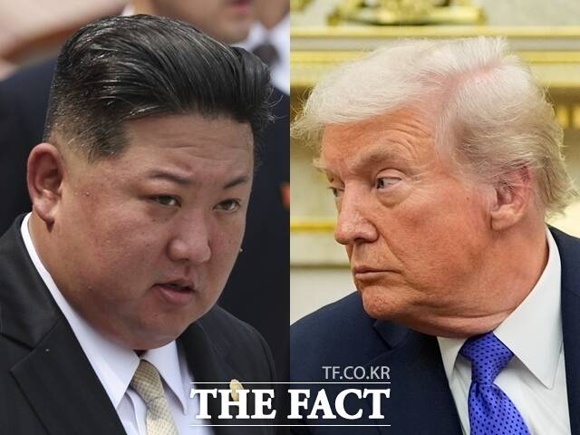 북한이 잇단 대북 제재를 추진 중인 미국을 향해 실패한 과거의 낡은 각본이라며 반발했다. 제재 카드는 더 이상 통하지 않는다는 의미로 해석된다. 다만 북한은 메시지 수위를 조절, 북미 대화 가능성을 열어두고 다른 조건을 가져오라며 미국에 공을 넘겼다는 해석이다. 사진은 김정은 북한 국무위원장과 도널드 트럼프 미국 대통령. /AP. 뉴시스