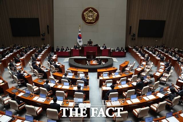 6일 서울 여의도 국회 예산결산특별위원회 회의장에서 첫 전체회의가 열리고 있다. /뉴시스