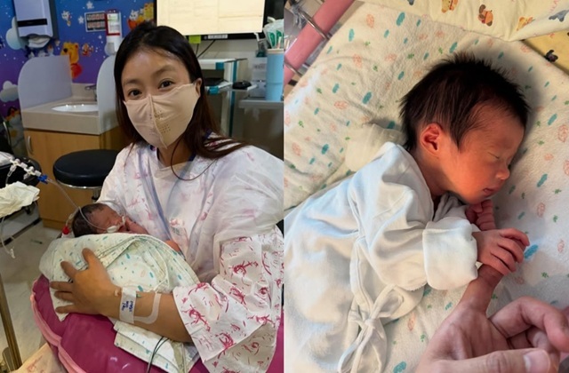 지난 3월 결혼 8년 만에 이혼한 배우 이시영이 지난 5일 신생아 사진을 공개하며 직접 출산 소식을 알렸다. /소셜 미디어 캡처