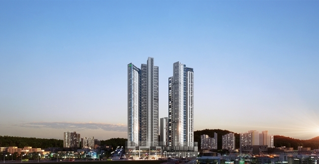 울산 호수공원 에일린의 뜰’ 1단지·2단지 통합 투시도. /아이에스동서