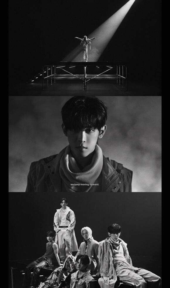 그룹 나우즈가 새로운 스토리 필름 ONE STAGE를 공개했다. 나우즈는 새 앨범 발매 전 스토리 필름을 먼저 공개하고 있다./큐브엔터테인먼트