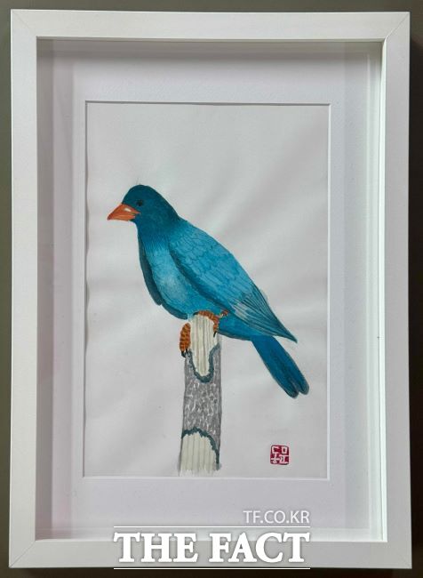 이동문 작가 전시 작품 파랑새. /안양시