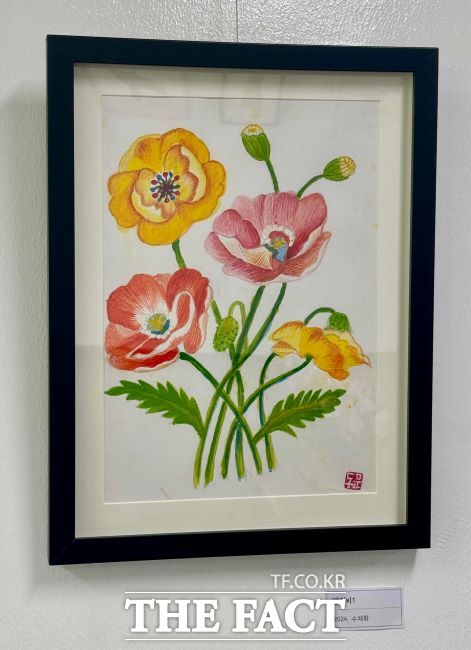 이동문 작가 전시 작품 양귀비. /안양시