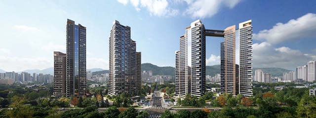 현대건설이 부산 사직5구역 재개발정비사업 시공권을 확보하며 올해 도시정비사업 수주 9조원을 돌파했다. 사진은 부산 사직5구역 재개발정비사업 조감도다. /현대건설