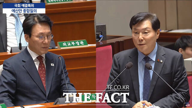 조계원 의원이 지난 7일 국회 예산결산특별위원회 전체회의에서 한반도 KTX 신설의 필요성을 제시하며 질의하고 있다. /조계원 의원실