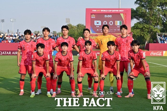 10일 코트디부아르와 F조 3차전에 나선 한국의 스타팅 멤버./도하=KFA