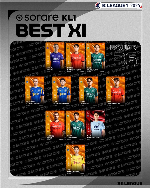 '하나은행 K리그1 2025’ 36라운드 베스트11./K리그
