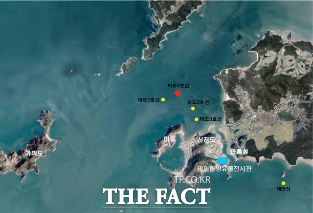 태안 마도 유물 발견 지점. /국립해양유산연구소.