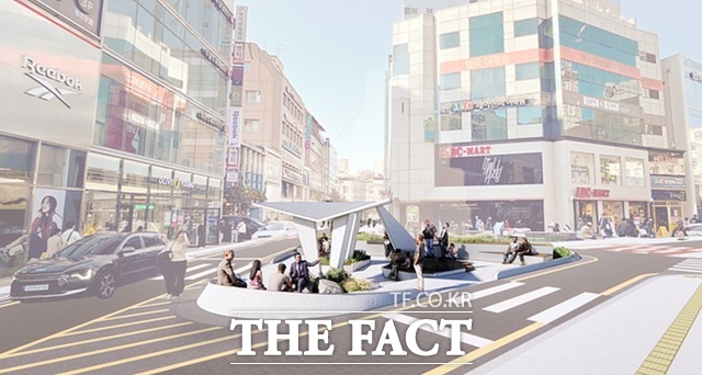 내년 6월 완공되는 대구 동성로 통신골목 삼거리광장 조감도. /대구시