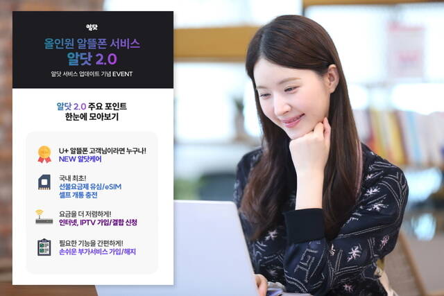 LG유플러스가 알뜰폰 서비스 알닷의 기능을 대폭 개편한 알닷 2.0을 출시했다. /LG유플러스