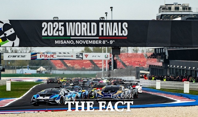 람보르기니 슈퍼 트로페오 2025 월드 파이널 경기 장면. /한국타이어