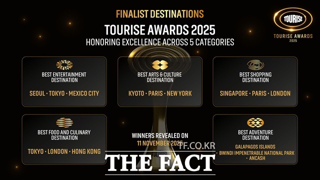 서울시는 11일 사우디아라비아 리야드에서 열린 ‘투어라이즈 시상식(TOURISE Awards)’에서 엔터테인먼트 분야 여행지 부문 세계 2위에 올랐다고 밝혔다./서울시