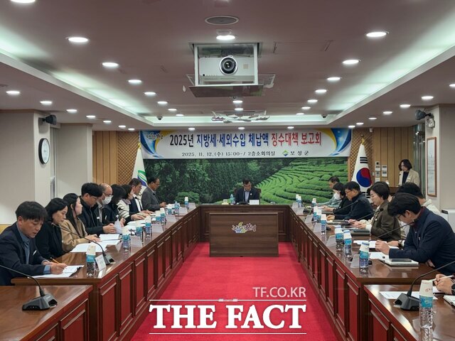 12일 보성군청 소회의실에서 2025년 세외수입·지방세 체납액 징수대책 보고회가 열리고 있다. /보성군