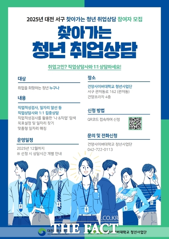 대전 서구는 청년 고독사 고위험군을 대상으로 ‘찾아가는 청년 취업 상담’ 사업을 확대 운영한다. 사진은 운영 홍보 포스터. /대전 서구