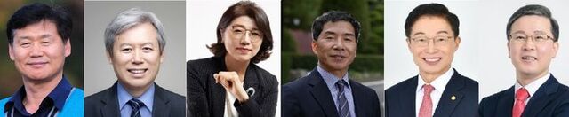 경북도교육감 선거 출마 예상자. 김명동·김상동·마숙자·이용기·임종식·임준희(왼쪽부터 가나다순). /뉴시스