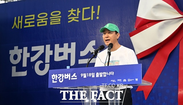 오세훈 서울시장이 지난 9월17일 오전 한강버스 취항식에서 인사말을 하고 있다./서울시