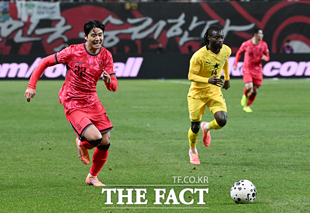 가나전에서 전력 질주하는 설영우