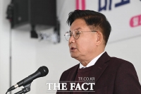  '마포 강변 8.2 프로젝트’ 인사말 하는 박강수 마포구청장 [포토]