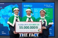  코닝정밀소재, 아산시에 '해맑은 산타' 후원금 5500만 원 전달 