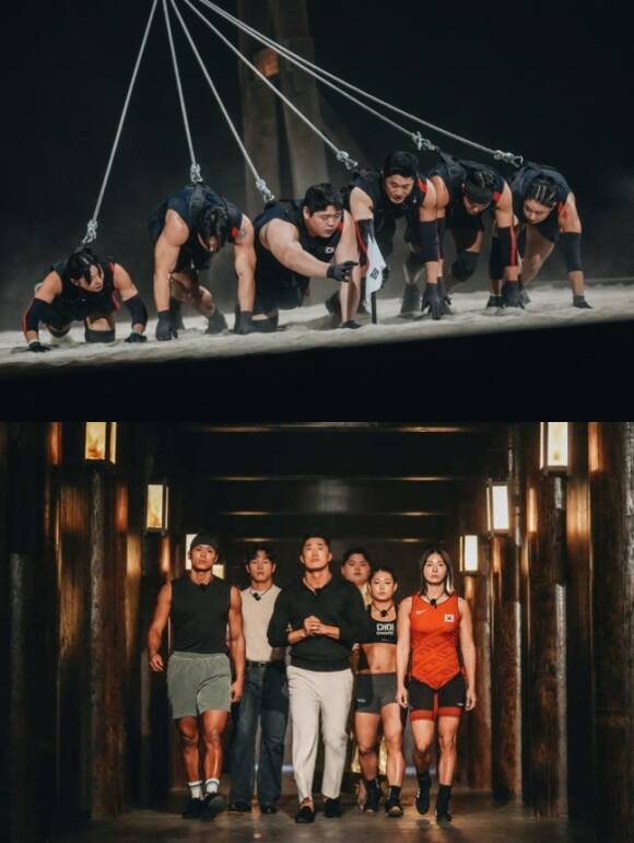 아시아 8개국이 출전한 국가대항전 넷플릭스 오리지널 예능 피지컬: 아시아에서 한국팀이 우승을 차지하며 마지막까지 국기를 지켰다. /넷플릭스