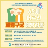  당진시, 65세 이상 어르신 폐렴구균 무료 예방접종