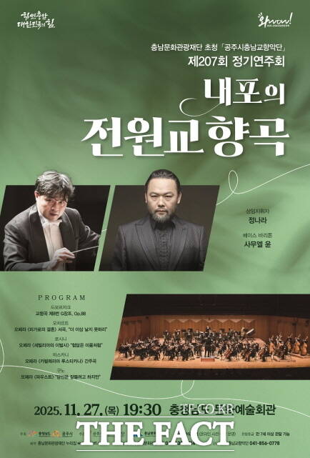 공주시충남교향악단의 207회 정기연주회 포스터. /공주시